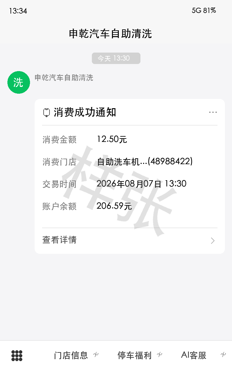 消费截图样例